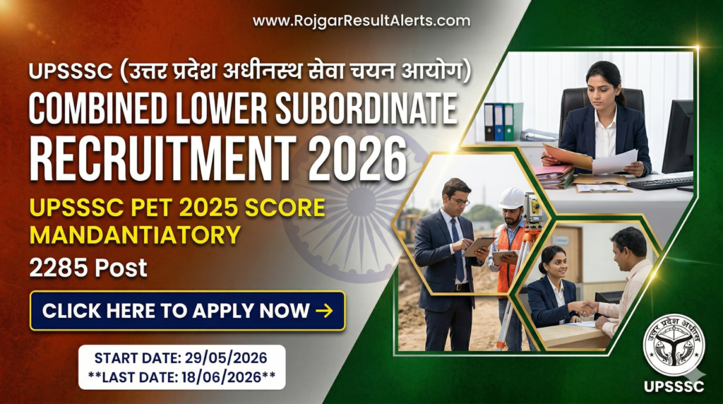 UPSSSC Combined Lower Subordinate Services Exam 2026