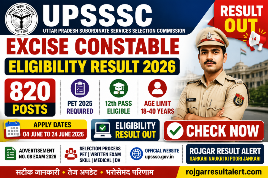 UPSSSC Excise Constable
