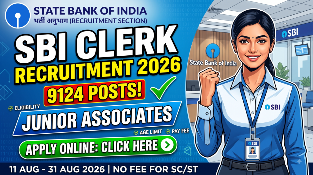  SBI Junior Associate Clerk Recruitment 2026
